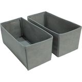 Room 2'li Gri Çekmece Içi Düzenleyici Organizer Set - Çok Amaçlı Dolap Içi Kutu Seti (28 * 13 * 13)