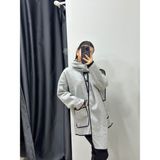 Room Butik Atkılı Kaşe Ceket Kadın - Standart - Gri