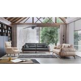 Room Nivemeshome Wosse Yataklı Koltuk Takımı Kadife Kumaş 2+2+1 Ahşap Ayaklı