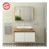 Roomart 2 Kapaklı Lavabolu 85 cm Asma Banyo Dolap Takımı