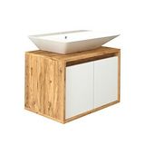 Roomart 2 Kapaklı Lavabolu Asma 65 cm Banyo Dolabı