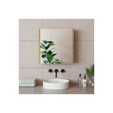 Roomart Ad7 Kulpsuz Tek Kapakli Ahsap-Mat Beyaz Mdf 60 Cm Aynali Banyo Ust Dolabi Banos1753