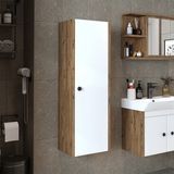 Roomart Ada Banyo Dolabı Mat Suntalam 110 cm Banyo Boy Dolabı - Atlantik Çam - Beyaz