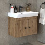 Roomart Ada Lavabolu Mat Suntalam Banyo Alt Dolabı 60 cm - Atlantik Çam