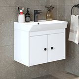 Roomart Ada Lavabolu Mat Suntalam Banyo Alt Dolabı 60 cm - Beyaz