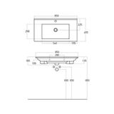 Roomart Atria 85 Cm Konsollu Lavabo Banyo Dolabi Lavabosu Beyaz