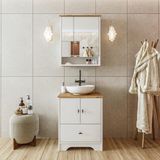 Roomart Ayaklı 2 Kapaklı Lavabolu Mat Beyaz MDF Banyo Dolabı 60 cm Modern Tasarım ve Fonksiyon