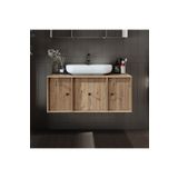 ROOMART Ayaksız Oval Lavabolu Mdf 105 Cm Çekmeceli Banyo Dolabı