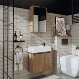 Roomart Ayaksız Tek Kapaklı Lavabolu 50 cm Banyo Aynalı Üst Dolabı