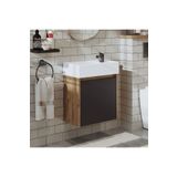 Roomart Ayaksiz Tek Kapakli Lavabolu 50 Cm Banyo Dolabi 1958