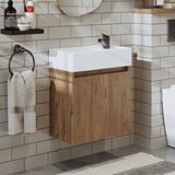Roomart Ayaksız Tek Kapaklı Lavabolu 50 CM Banyo Dolabı