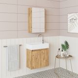 Roomart Ayaksız Tek Kapaklı Lavabolu 50cm Banyo Dolabı Atlantik Ç Atlantik - Çam