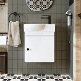 Roomart Ayaksız Tek Kapaklı Sağ Lavabolu 46 Cm Banyo Alt Dolabı