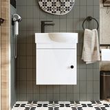 Roomart Ayaksız Tek Kapaklı Sol Lavabolu 46 Cm Banyo Alt Dolabı