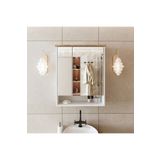 Roomart Banos Banyo Kulpsuz 2 Kapaklı Mat Beyaz Mdf 62 Cm Aynalı Banyo Üst Dolabı