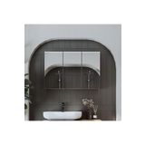 ROOMART Banyo Dolabı Kulpsuz 3 Kapaklı Mdf 90 Cm Aynalı Banyo Üst Dolabı