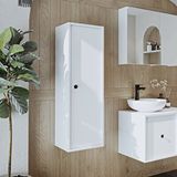 Roomart Banyo Dolabı Mat Mdf 110 X 35 Cm Banyo Boy Dolabı Beyaz
