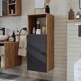 Roomart Banyo Dolabı Mat Mdf 90 X 35 Cm Banyo Boy Dolabı Atlantik Çam Antrasit