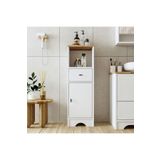 Roomart Banyo Dolabı Mdf 107 X 35 Cm Çekmeceli Banyo Boy Dolabı Mat Beyaz