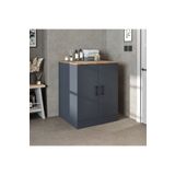 ROOMART Çamaşır-Kurutma Makinesi Alt Dolabı Kapaklı Banyo Alt Dolap