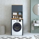 Roomart Cd10 Çamaşır Makinesi Dolabı 3 Raflı 2 Kapaklı Banyo Dola Mat Antrasit