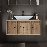 Roomart Gusto Ayaksız Lavabolu Mdf 105 Cm Çekmeceli Banyo Dolabı Beyaz