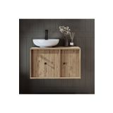 ROOMART Gusto Ayaksız Oval Lavabolu Mdf 75 Cm Çekmeceli Banyo Dolabı