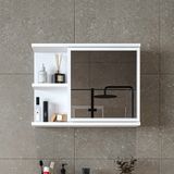 Roomart Kulpsuz Tek Kapaklı Mat Suntalam 60 cm Aynalı Banyo Üst Dolabı - Beyaz