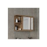 ROOMART Kulpsuz Tek Kapaklı Mat Suntalam 60 Cm Aynalı Banyo Üst Dolabı