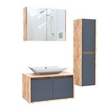 Roomart Lavabolu 85 cm Boy Dolaplı Banyo Dolabı