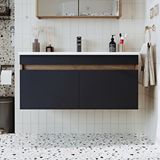Roomart '' Lavabolu '' Atlantik- Antrasit Mat Mdf 100 Cm Banyo Dolabı Çok Renkli