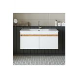 Roomart '' Lavabolu '' Atlantik-beyaz Mat Mdf 100 Cm Banyo Alt Dolabı
