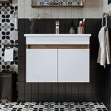 Roomart '' Lavabolu '' Atlantik-beyaz Mat Mdf 65 Cm Banyo Alt Dolabı Çok Renkli