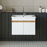 Roomart '' Lavabolu '' Atlantik-beyaz Mat Mdf 65 Cm Banyo Alt Dolabı