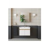Roomart '' Lavabolu '' Atlantik-beyaz Mat Mdf 65 Cm Banyo Alt Dolap + Aynalı Üst Dolap