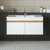 Roomart '' Lavabolu '' Atlantik-beyaz Mdf 100 Cm Banyo Alt Dolabı Atlantik Çam - Beyaz