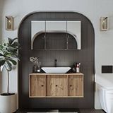 Roomart Lavabolu Mat Mdf 105 Cm Çekmeceli Banyo Dolabı + Aynalı Üst Dolabı Atlantik Çam