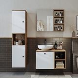 Roomart Lavabolu Mdf 75 Cm Lotus Cekmeceli Banyo Dolabi + Aynali Ust Dolabi + Banyo Boy Dolabi