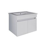 Roomart LD3 Ayaksız 2 Kapaklı Lavabolu Beyaz 65 cm Mdf Banyo Dolabı
