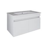Roomart LD3 Ayaksız 2 Kapaklı Lavabolu Beyaz 85 cm Mdf Banyo Dolabı