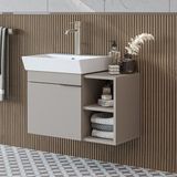 Roomart Likya Ayaksız Tek Kapaklı Açık Raflı Lavabolu 72 cm Banyo Dolabı Alt, Lavabolu Alt Banyo Dolabı - Kum Taşı