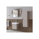 ROOMART Likya Kapaklı Lavabolu 50 Cm Banyo Alt Dolabı + Üst Dolabı + Banyo Boy Dolabı
