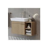 ROOMART Likya Tek Kapaklı Açık Raflı Lavabolu 82 Cm Banyo Dolabı Alt, Lavabolu Alt Banyo Dolabı