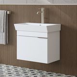Roomart Likya Tek Kapaklı Lavabolu 59 cm Banyo Dolabı Alt, Lavabolu Banyo Alt Dolabı - Beyaz