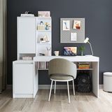 Roomart Nora Bilgisayar Masası, Raflı Çalışma Masası , Çalışma Ofis Masası Sol Dolaplı, Bilgisayar Masası - 160 CM - Beyaz