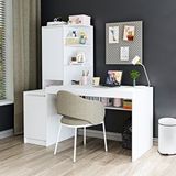 Roomart Nora Bilgisayar Masası, Raflı Çalışma Masası , Çalışma Ofis Masası Sol Dolaplı, Bilgisayar Masası Mat Beyaz
