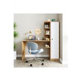 Roomart Roma Raflı Calısma Masası , Calısma Ofıs Masası Sag Atlantık Cam