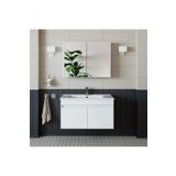 Roomart Roomart Al3 Ayaksiz 2 Kapakli Lavabolu Beyaz Mdf 85 Cm Banyo Dolabi Aynali Ust Dolabi