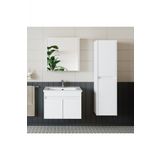 Roomart Tm3 Ayaksiz 2 Kapakli Lavabolu Beyaz Mdf 65 Cm Banyo Dolabi Aynali Ust Dolap Boy Dolabi