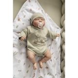 Roosac Doğal Modal Pamuk Yenidoğan Kruvaze Zıbın Uzun Kollu Çıtçıtlı Kimono Body l Forest Yeşil